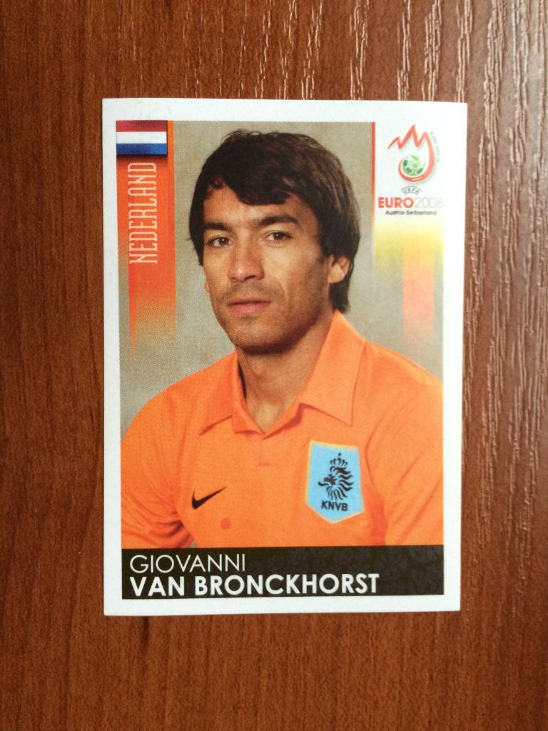 PANINI Чемпионат Европы 2008 Giovanni Van Bronckhorst Нидерланды № 265