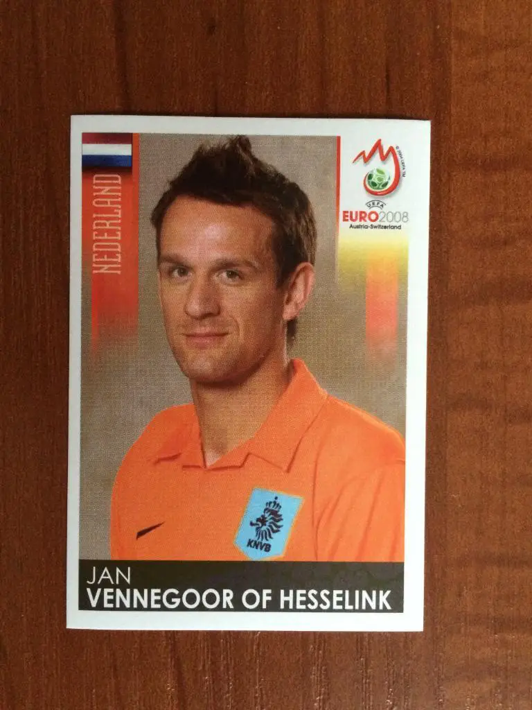 PANINI Чемпионат Европы 2008 Jan Vennegoor Of Hesselink Нидерланды № 275