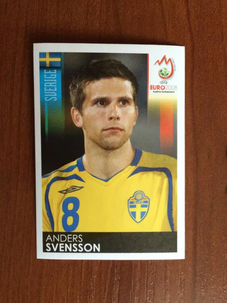 PANINI Чемпионат Европы 2008 Anders Svensson Швеция № 401