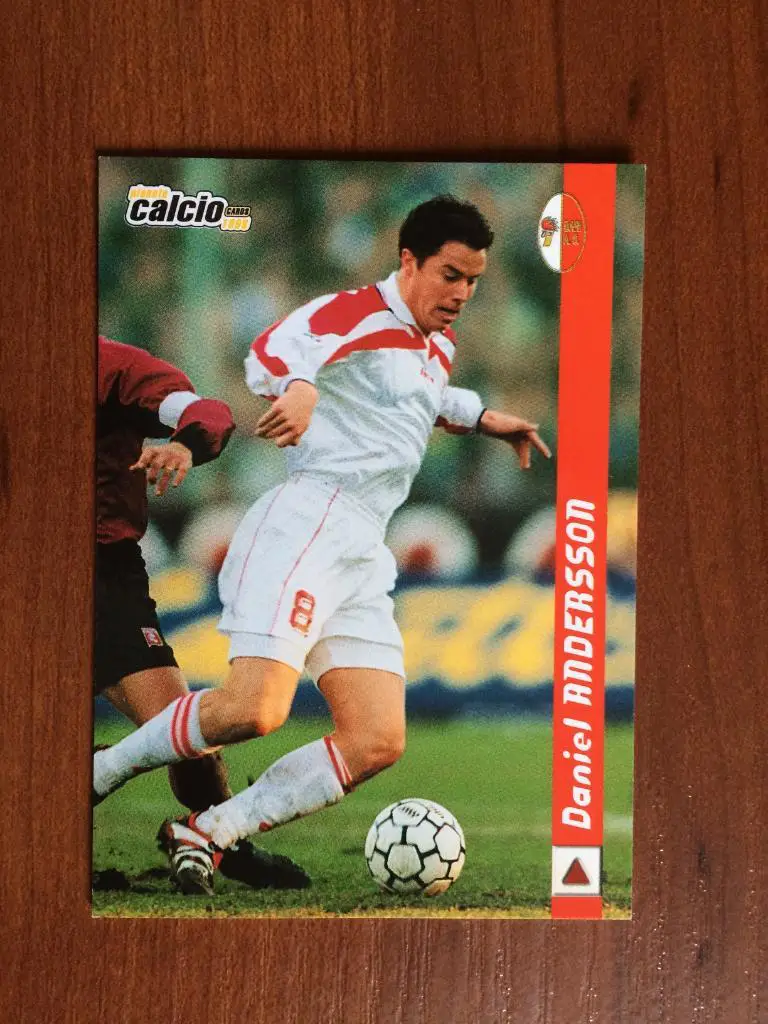 Карточка Daniel Andersson Bari Италия серия DS Pianeta Calcio 1998-1999 № 9
