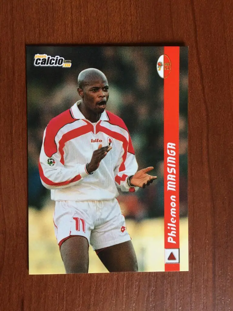 Карточка Philemon Masinga Bari Италия серия DS Pianeta Calcio 1998-1999 № 11