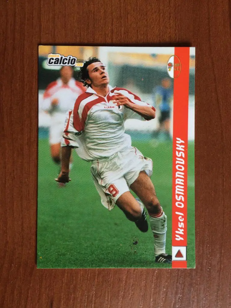 Карточка Yksel Osmanovsky Bari Италия серия DS Pianeta Calcio 1998-1999 № 12