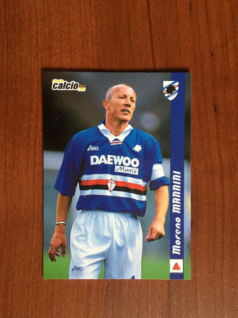 Карточка Moreno Mannini Sampdoria серия DS Pianeta Calcio 1998-1999 № 185