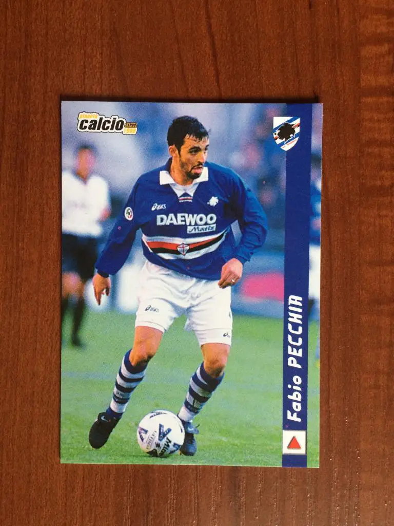 Карточка Fabio Pecchia Sampdoria серия DS Pianeta Calcio 1998-1999 № 188