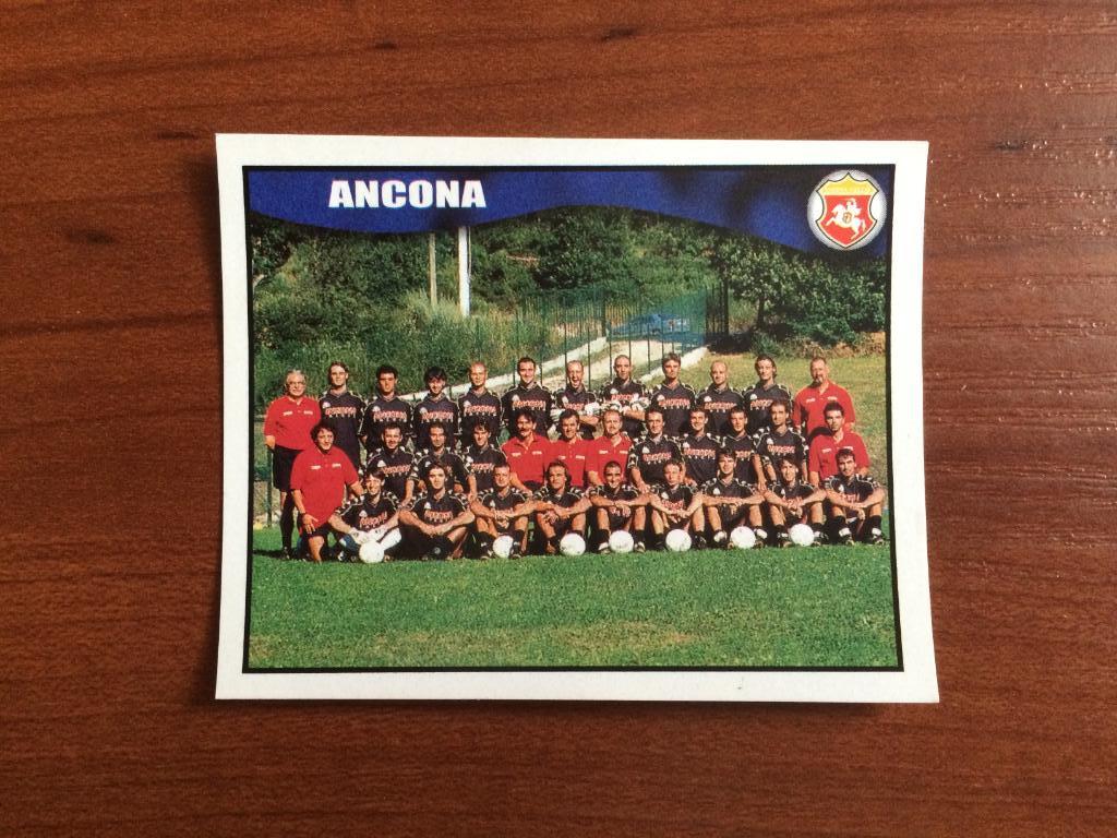 Наклейка MERLIN Итальянский Футбол 1997-1998 Ancona team № 418