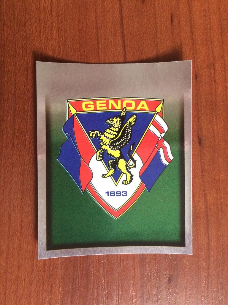 Наклейка MERLIN Итальянский Футбол 1997-1998 Genoa emblem № 465