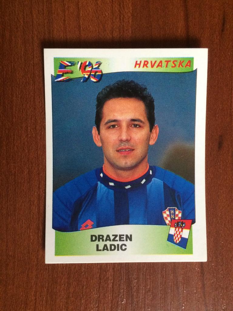 Наклейка PANINI Чемпионат Европы 1996 Drazen Ladic № 337