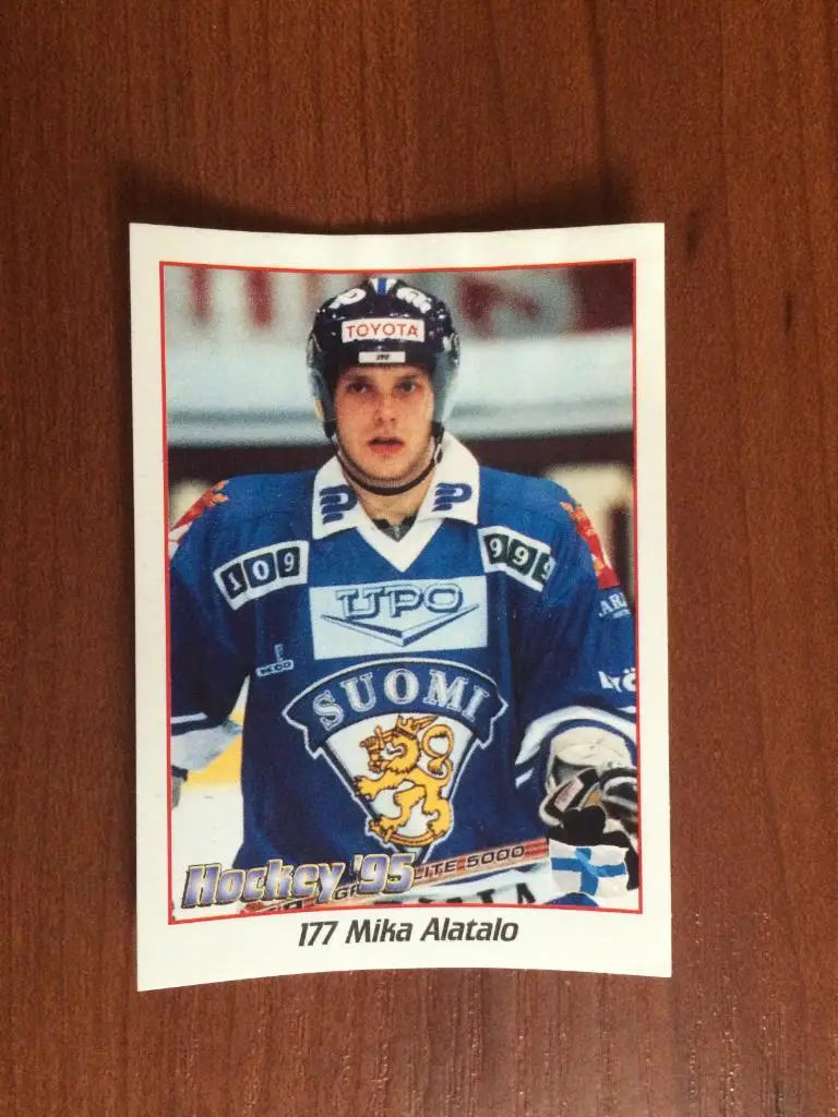 Наклейка Panini Hockey’95 World Championship Mika Alatalo № 177