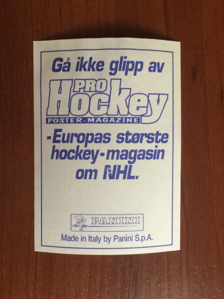 Наклейка Panini Hockey’95 World Championship Mika Alatalo № 177 1