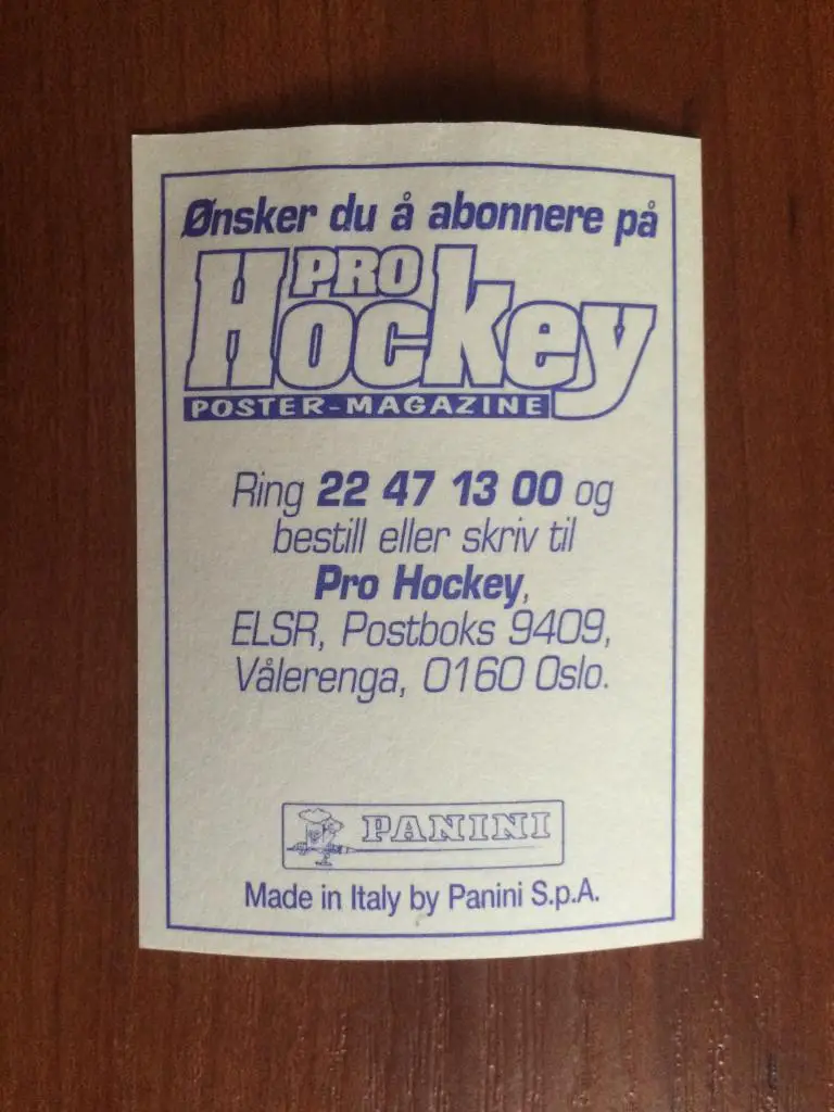 Наклейка Panini Hockey’95 World Championship Raimo Helminen № 179 1