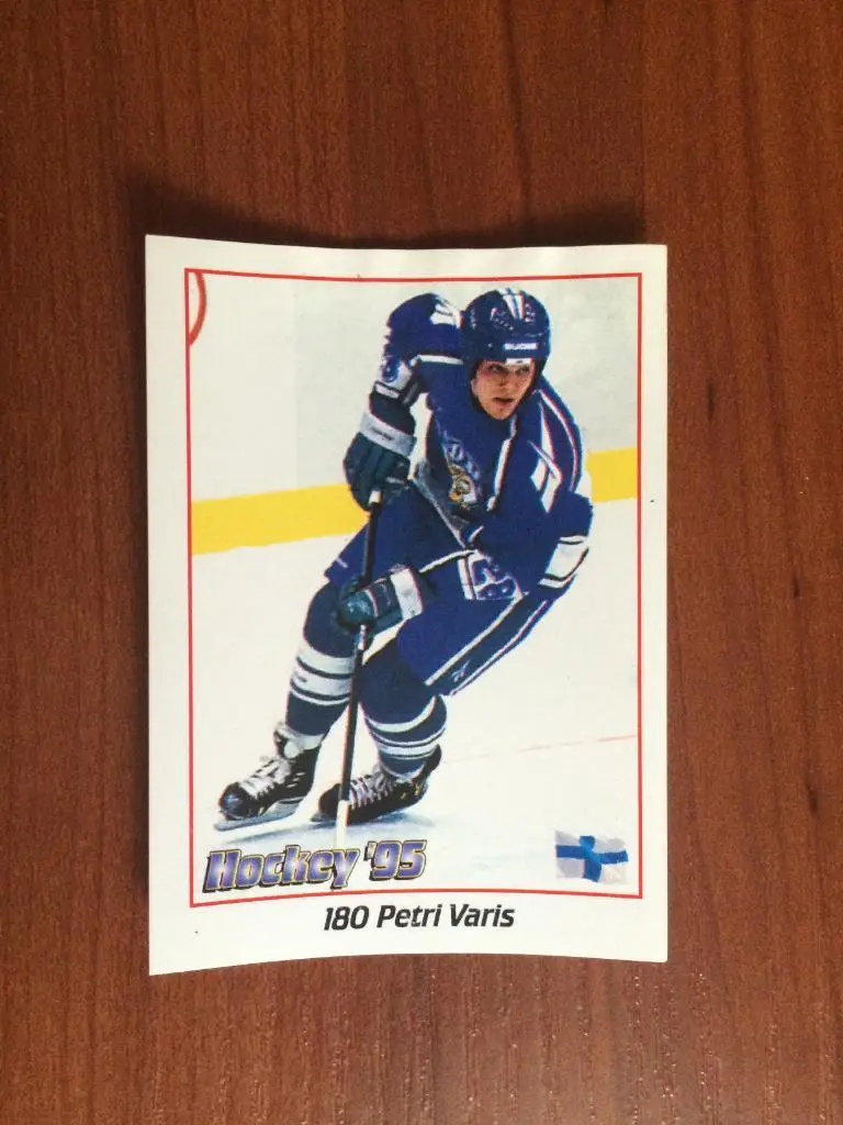 Наклейка Panini Hockey’95 World Championship Petri Varis № 180
