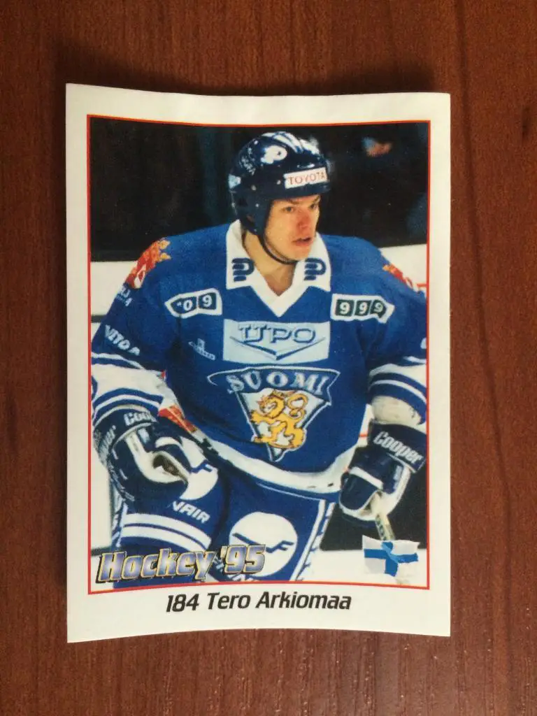 Наклейка Panini Hockey’95 World Championship Tero Arkiomaa № 184