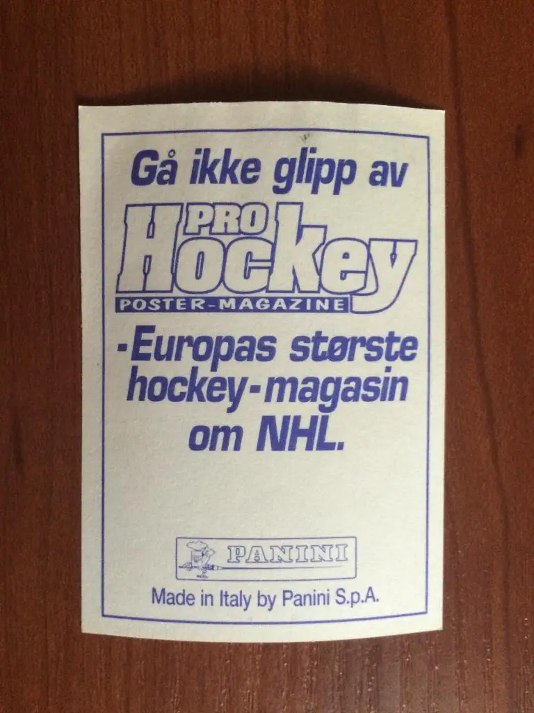 Наклейка Panini Hockey’95 World Championship Tero Arkiomaa № 184 1