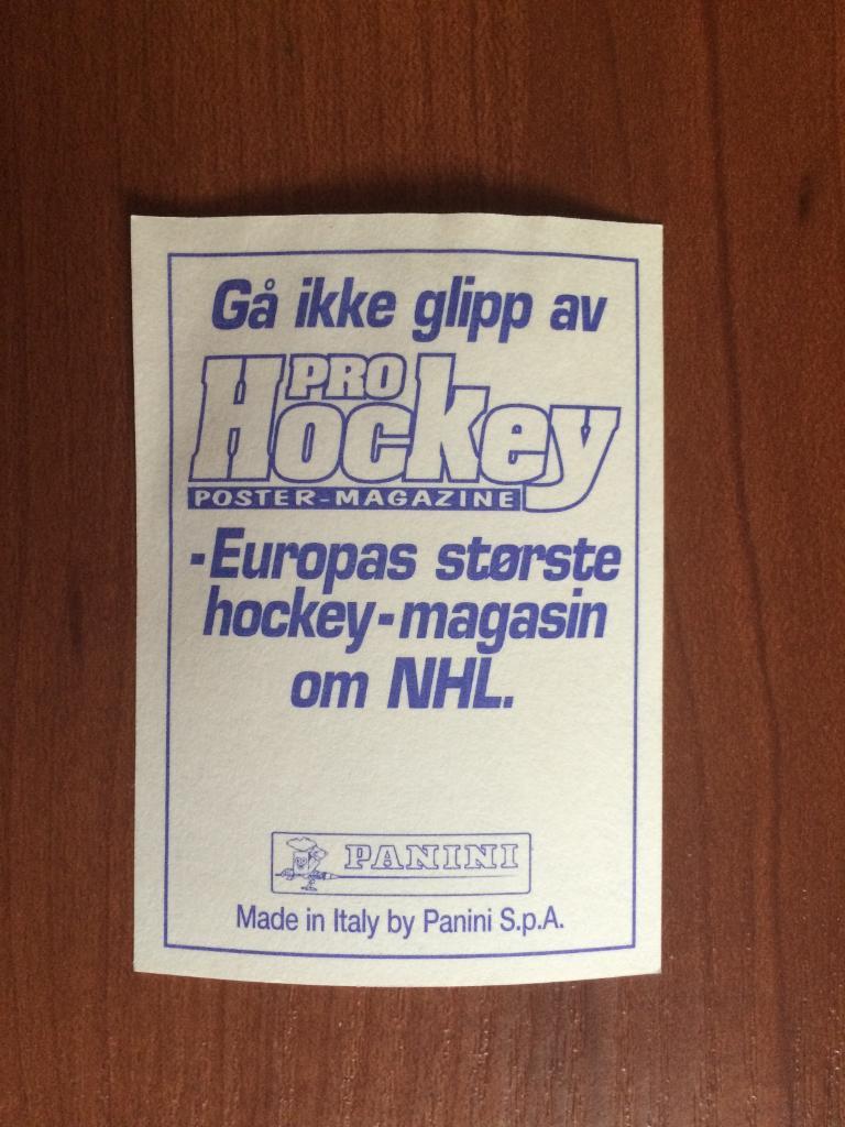 Наклейка Panini Hockey’95 World Championship Kamil Kastak № 199 1