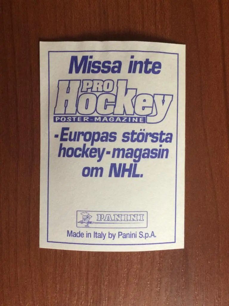 Наклейка Panini Hockey’95 World Championship Jim Marthinsen № 236 1