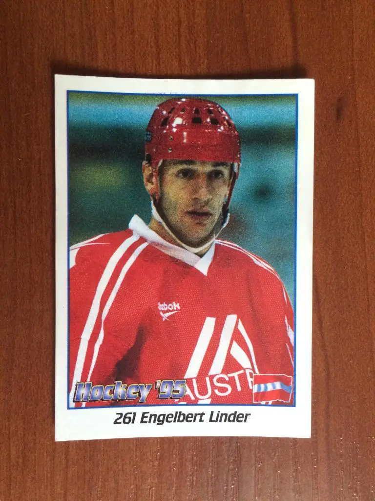 Наклейка Panini Hockey’95 World Championship Engelbert Linder № 261