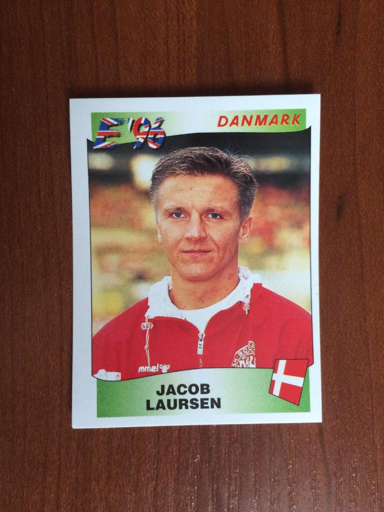 Наклейка PANINI Чемпионат Европы 1996 Jacob Laursen № 282