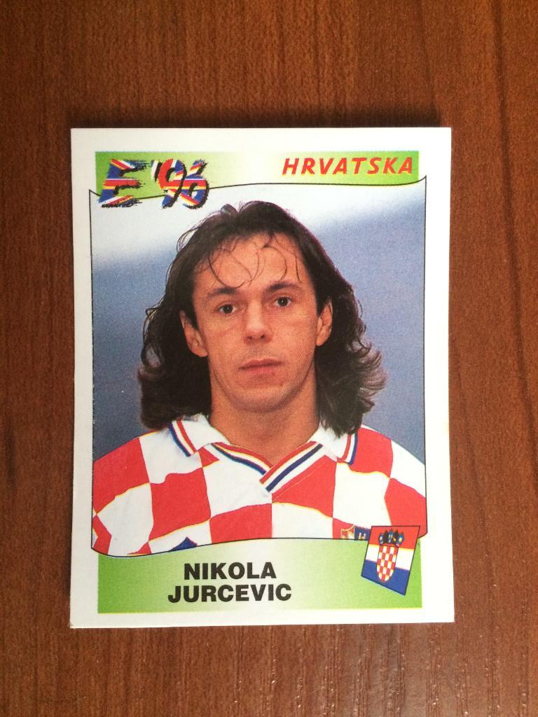 Наклейка PANINI Чемпионат Европы 1996 Nikola Jurcevic № 344
