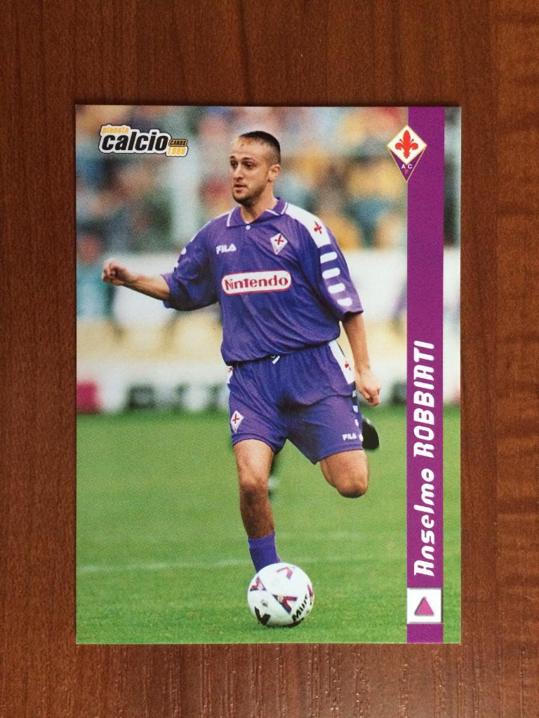 Карточка Anselmo Robbiati Fiorentina серия DS Pianeta Calcio 1998-1999 № 59