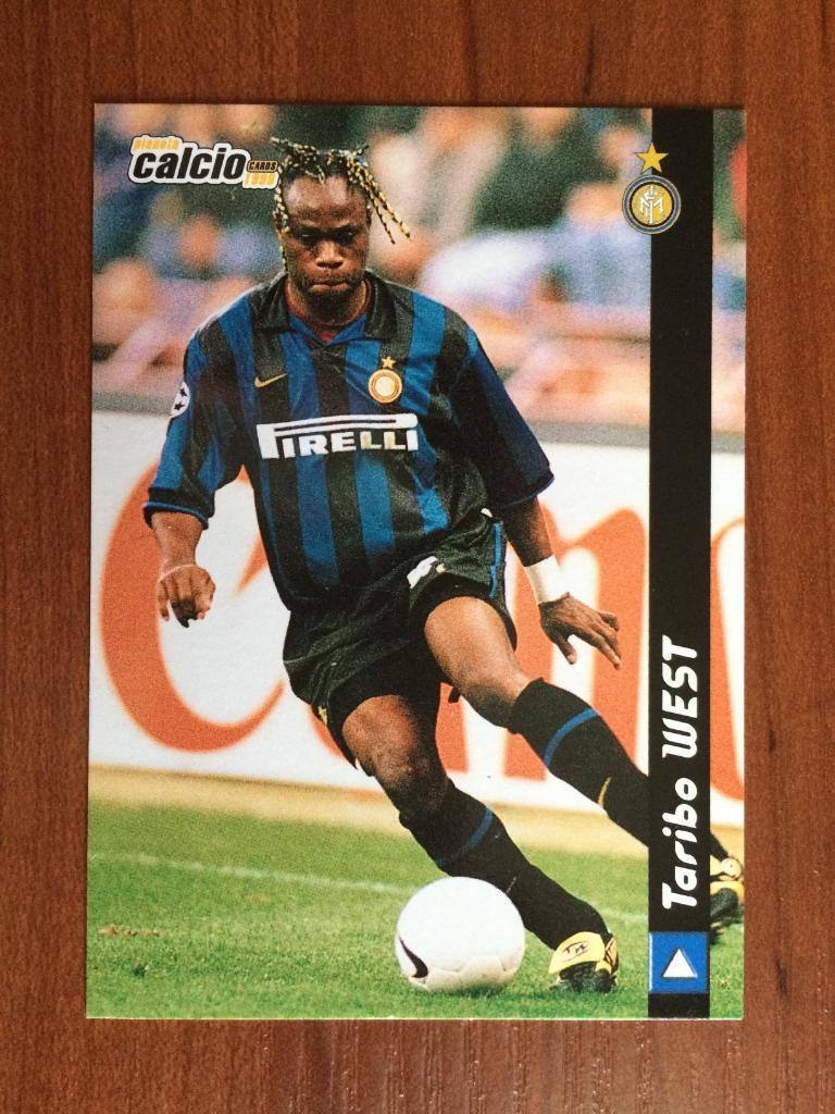 Карточка Taribo West Inter серия DS Pianeta Calcio 1998-1999 № 66