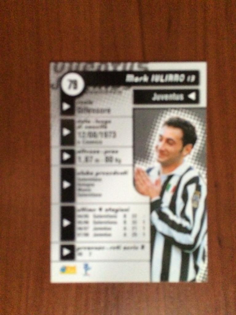 Карточка Mark Iuliano Juventus серия DS Pianeta Calcio 1998-1999 № 79 1