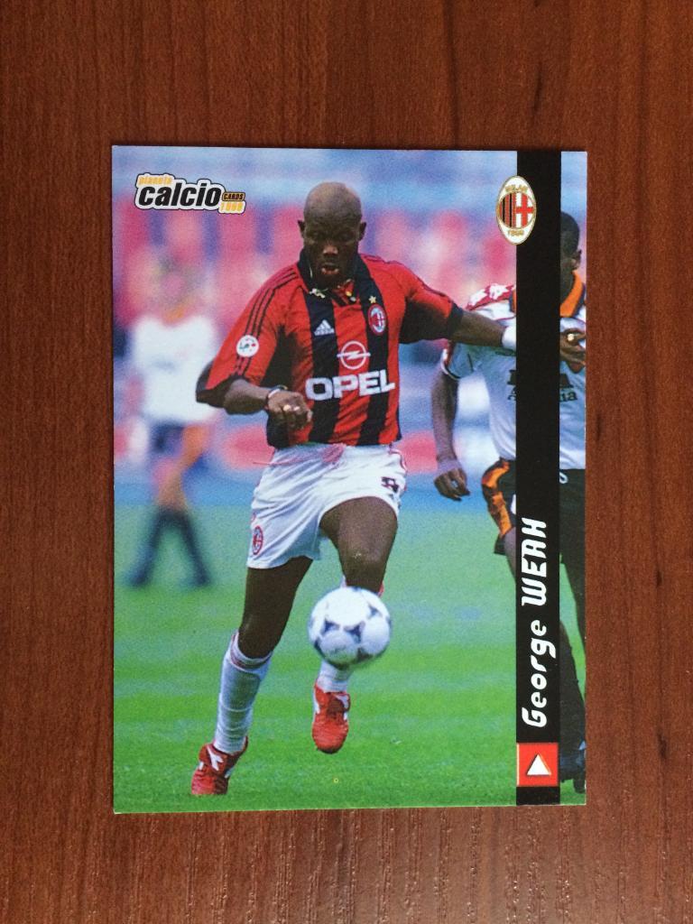 Карточка George Weah Milan серия DS Pianeta Calcio 1998-1999 № 117