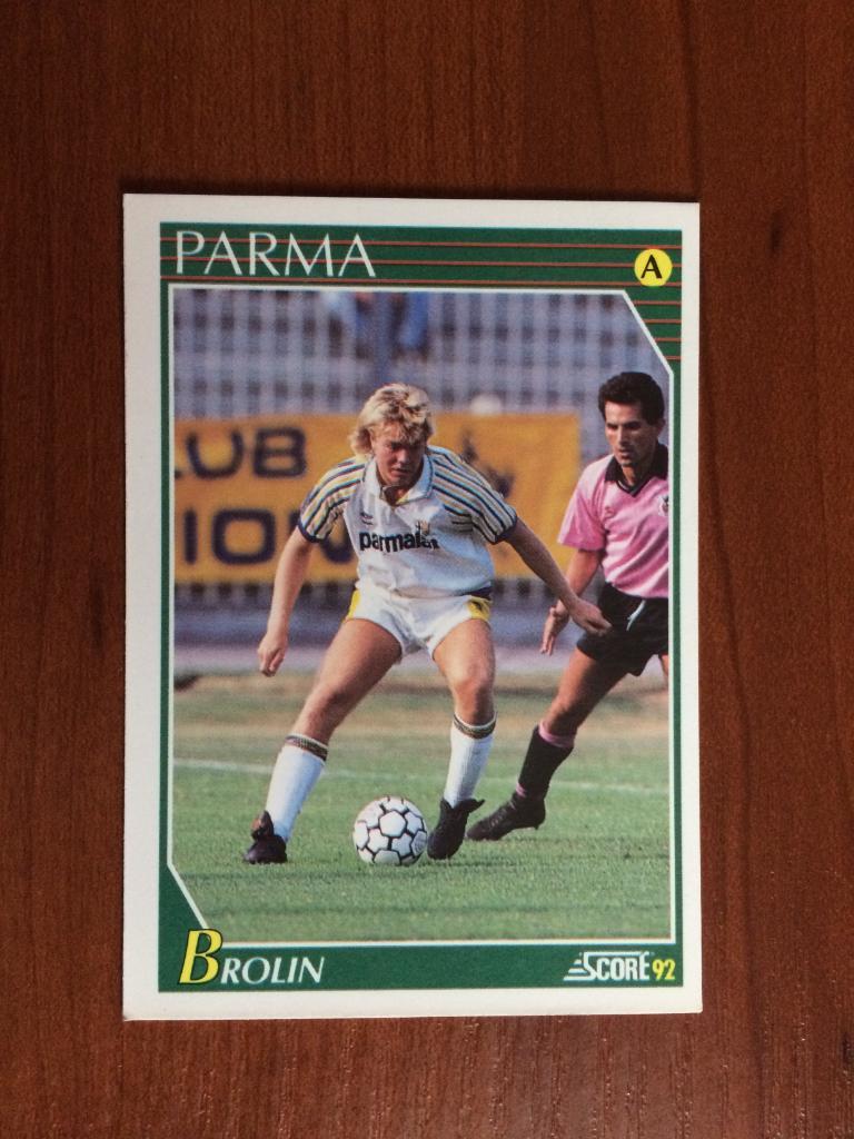 Карточка SCORE Italian League 1992 Tomas Brolin № 206