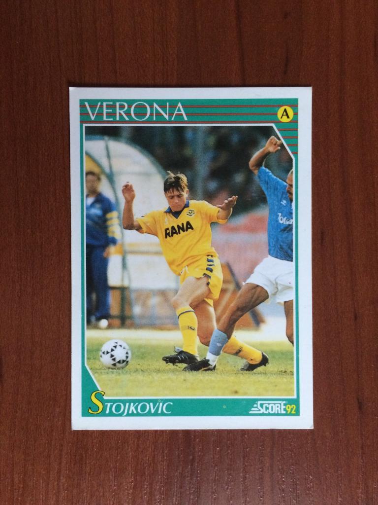 Карточка SCORE Italian League 1992 Dragan Stojkovic № 265