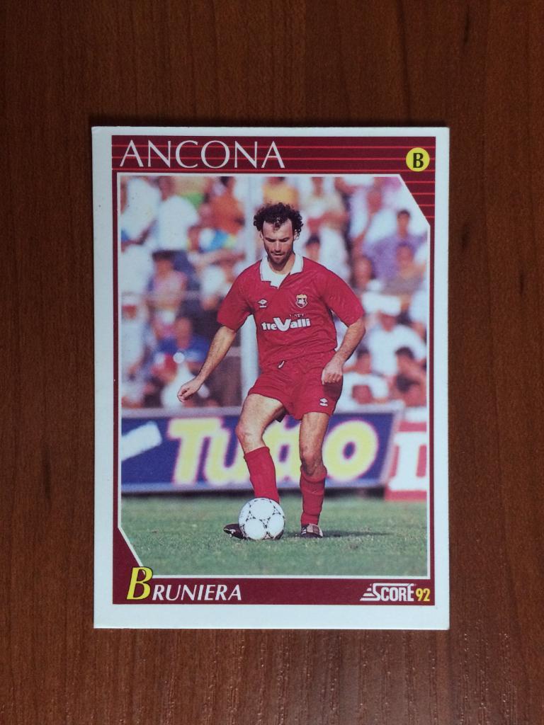 Карточка SCORE Italian League 1992 Andrea Bruniera № 276
