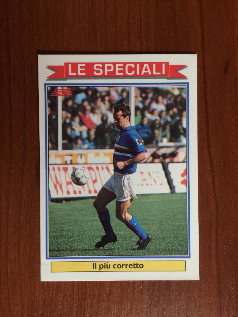Карточка SCORE Italian League 1992 Giuseppe Dossena № 440