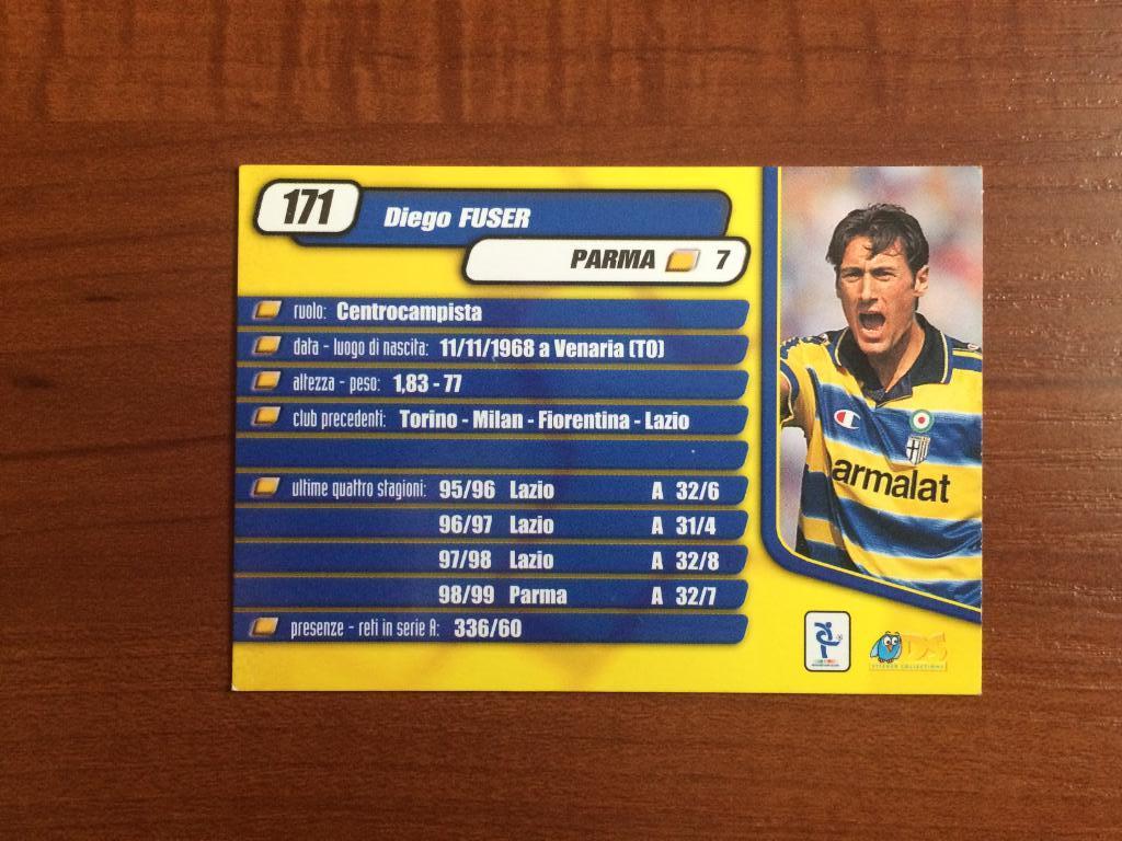 Карточка DS Pianeta Calcio 1999-2000 Diego Fuser № 171 1
