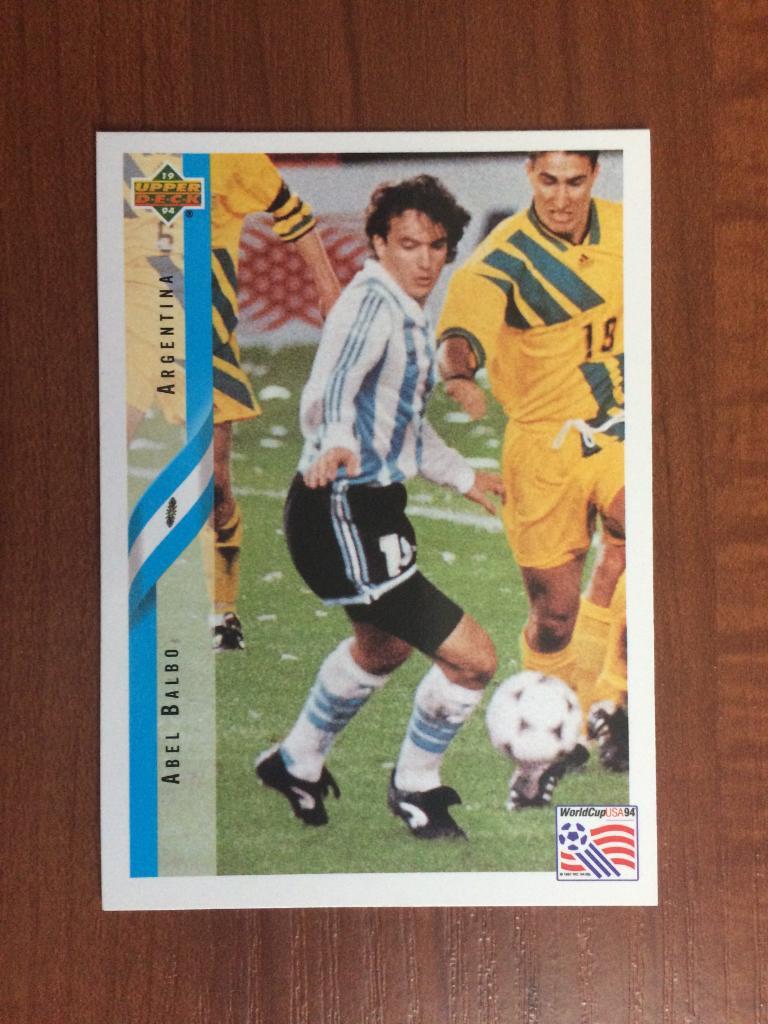 Карточка Upper Deck World Cup USA 1994 Abel Balbo № 196