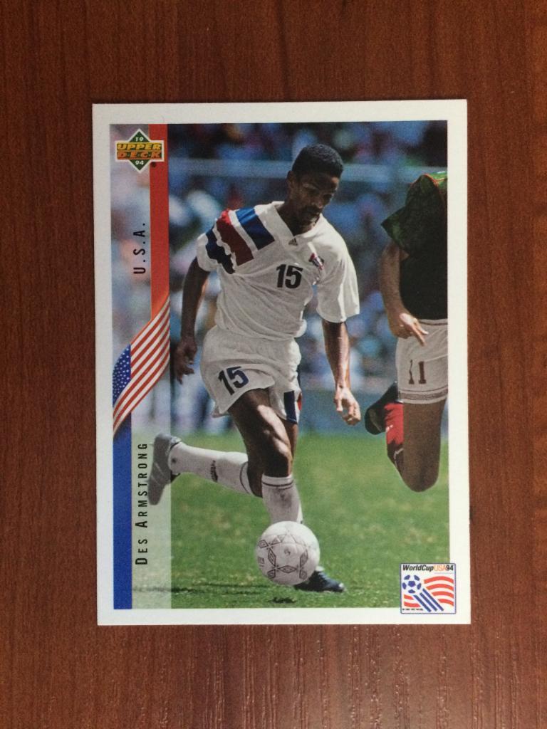 Карточка 1994 Upper Deck World Cup English/Spanish Des Armstrong № 2