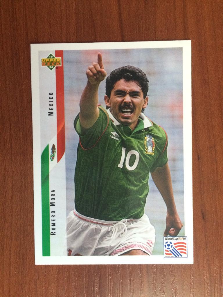 Карточка 1994 Upper Deck World Cup English/Spanish Romero Mora № 48