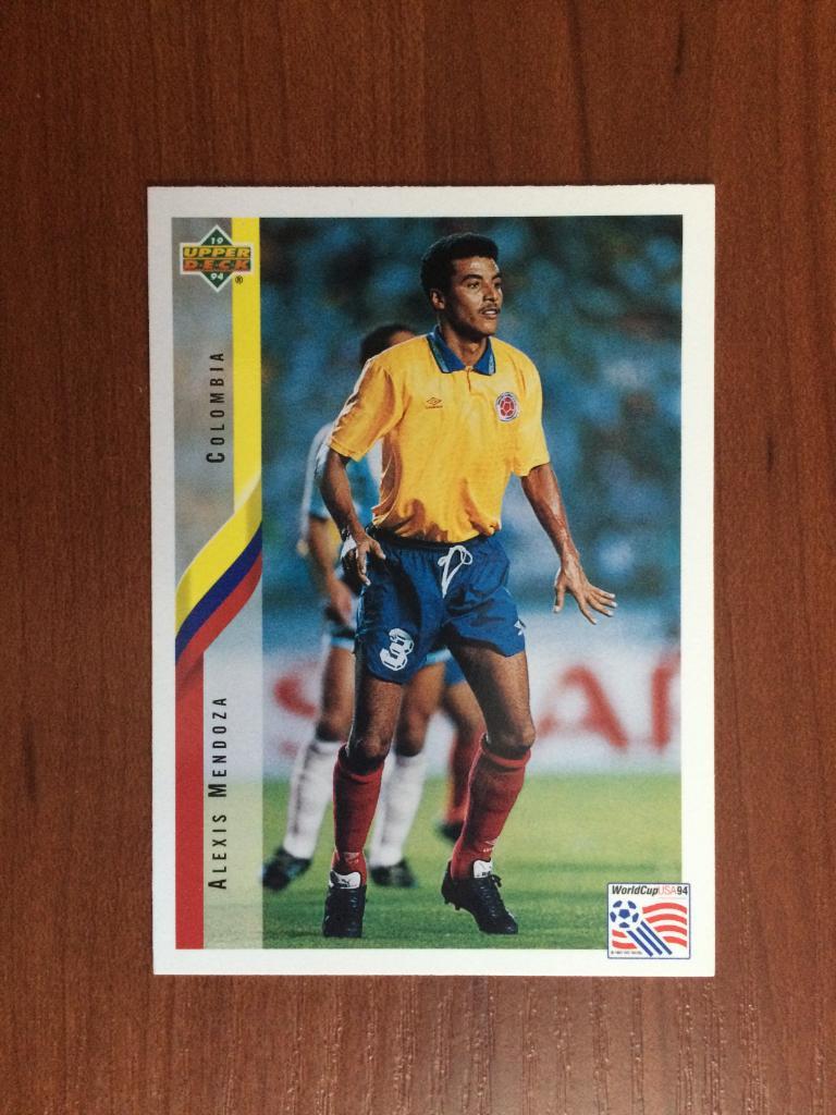 Карточка 1994 Upper Deck World Cup English/Spanish Alexis Mendoza № 51