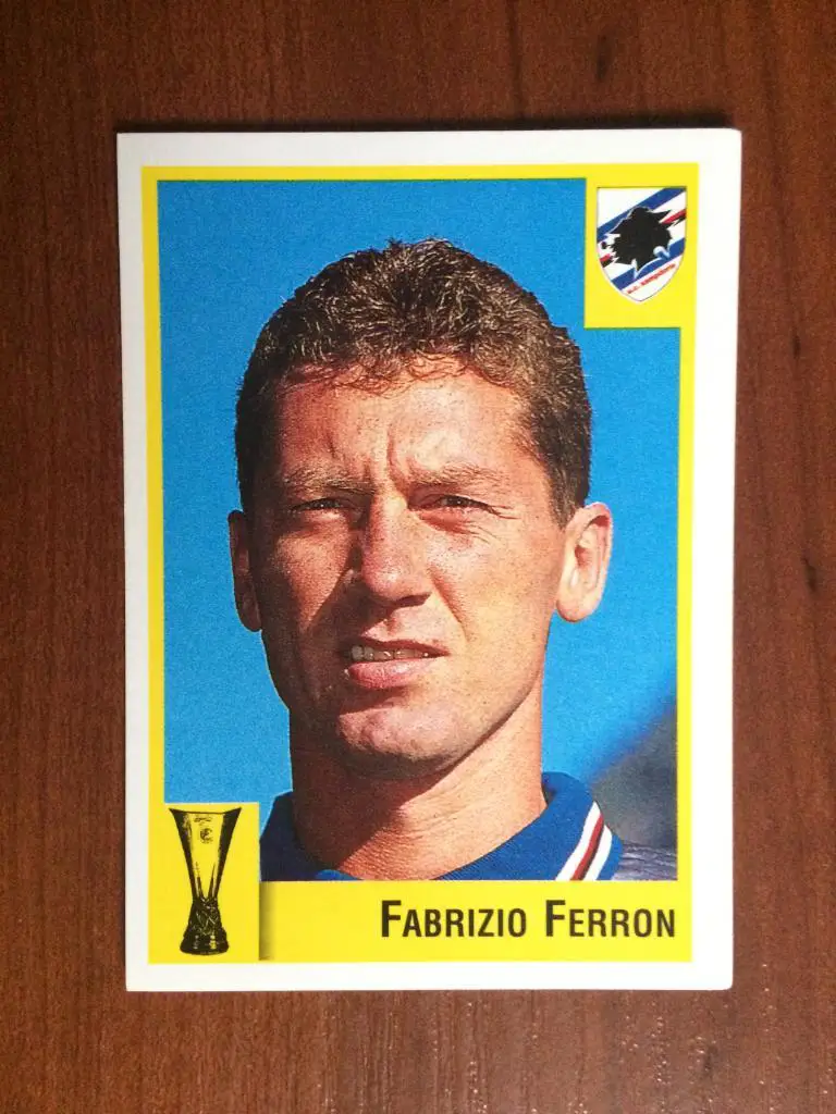 Наклейка Panini Calcio Coppe 1997-1998 Fabrizio Ferron № 134