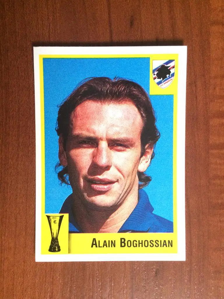 Наклейка Panini Calcio Coppe 1997-1998 Alain Boghossian № 140