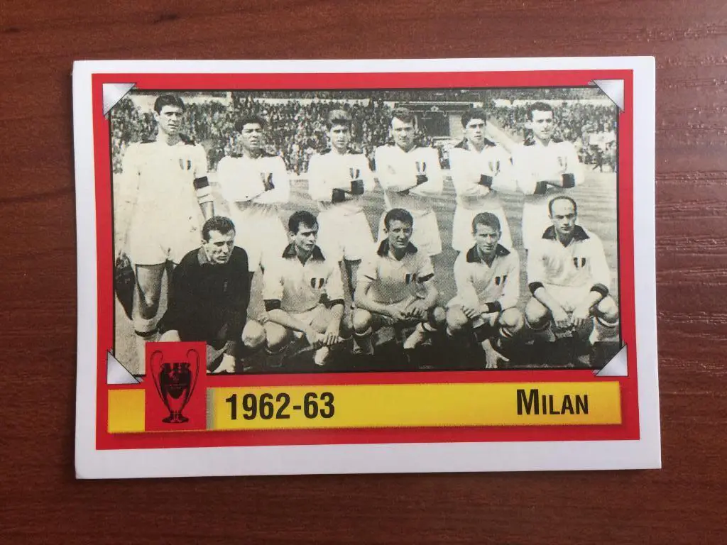 Наклейка Panini Calcio Coppe 1997-1998 Milan 1962-63 № 4