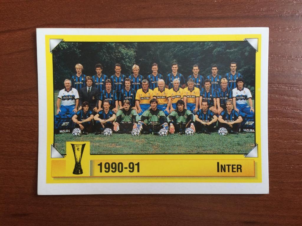 Наклейка Panini Calcio Coppe 1997-1998 Inter 1990-91 № 89