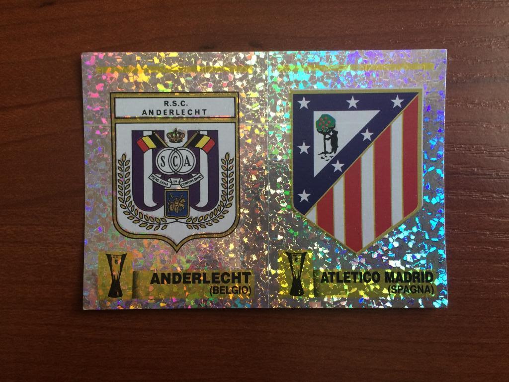 Наклейка Panini Calcio Coppe 1997-1998 Anderlecht(A) - Atletico Madrid(B) № 169