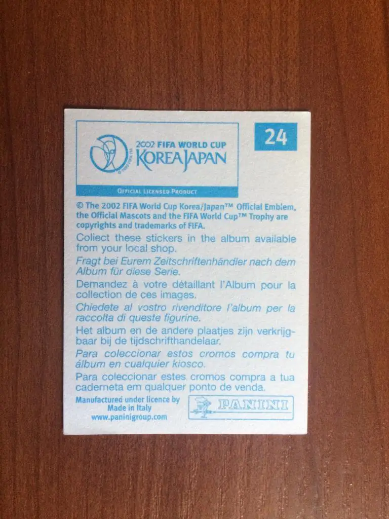 Наклейка PANINI Чемпионат Мира 2002 Shizuoka - Stadium Ecopa № 24 1