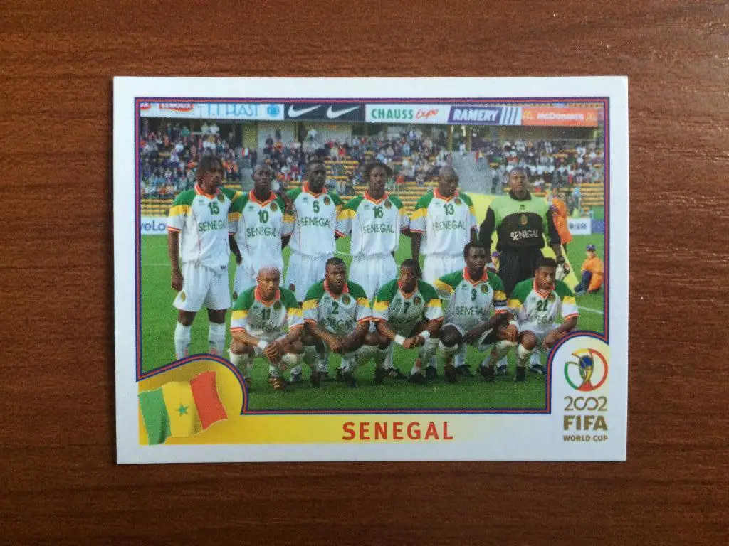 Наклейка PANINI Чемпионат Мира 2002 Team Photo Senegal № 43