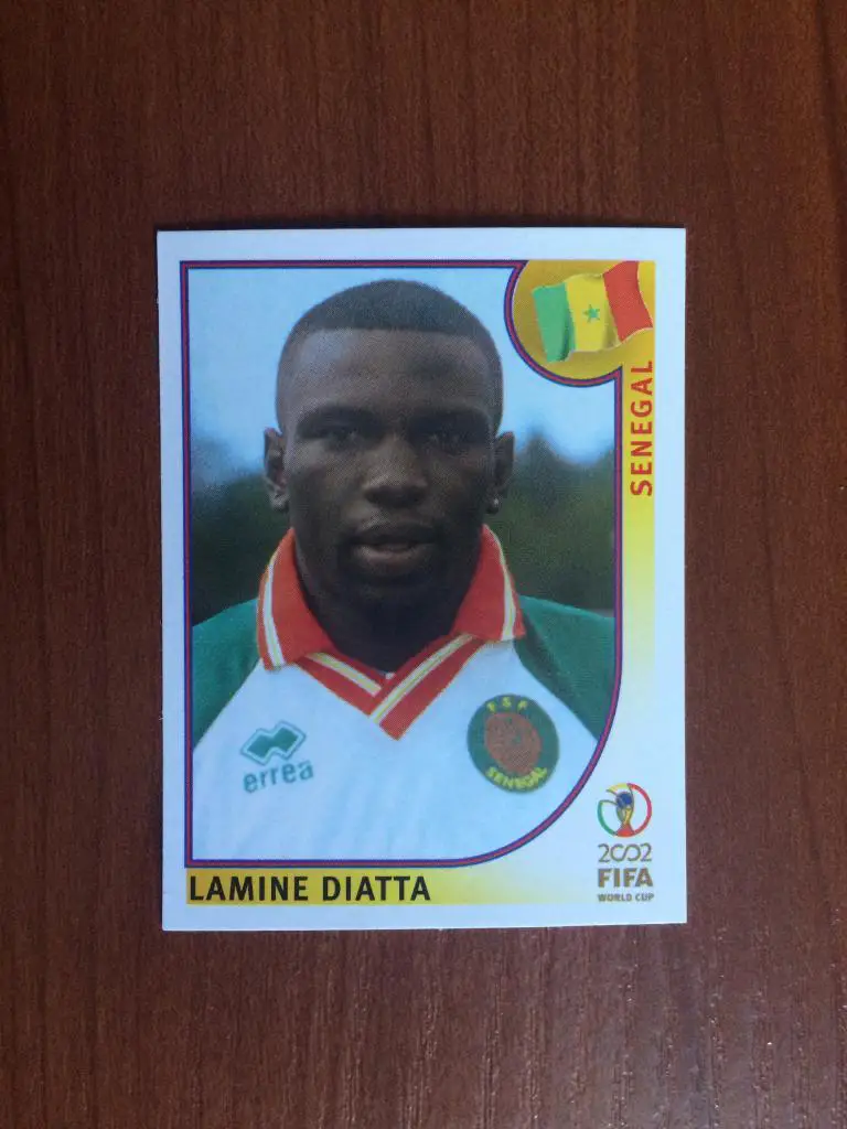 Наклейка PANINI Чемпионат Мира 2002 Lamine Diatta № 48
