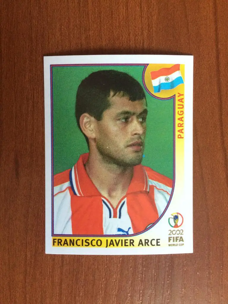 Наклейка PANINI Чемпионат Мира 2002 Francisco Javier Arce № 136