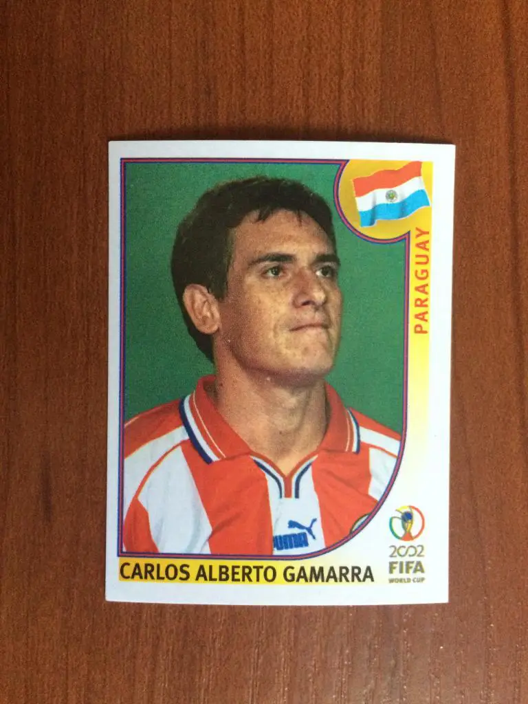 Наклейка PANINI Чемпионат Мира 2002 Carlos Alberto Gamarra № 137