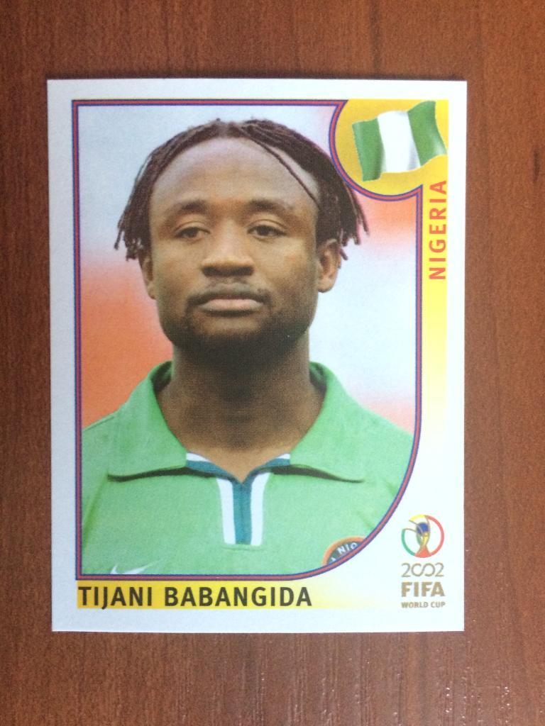 Наклейка PANINI Чемпионат Мира 2002 Tijani Babangida № 415