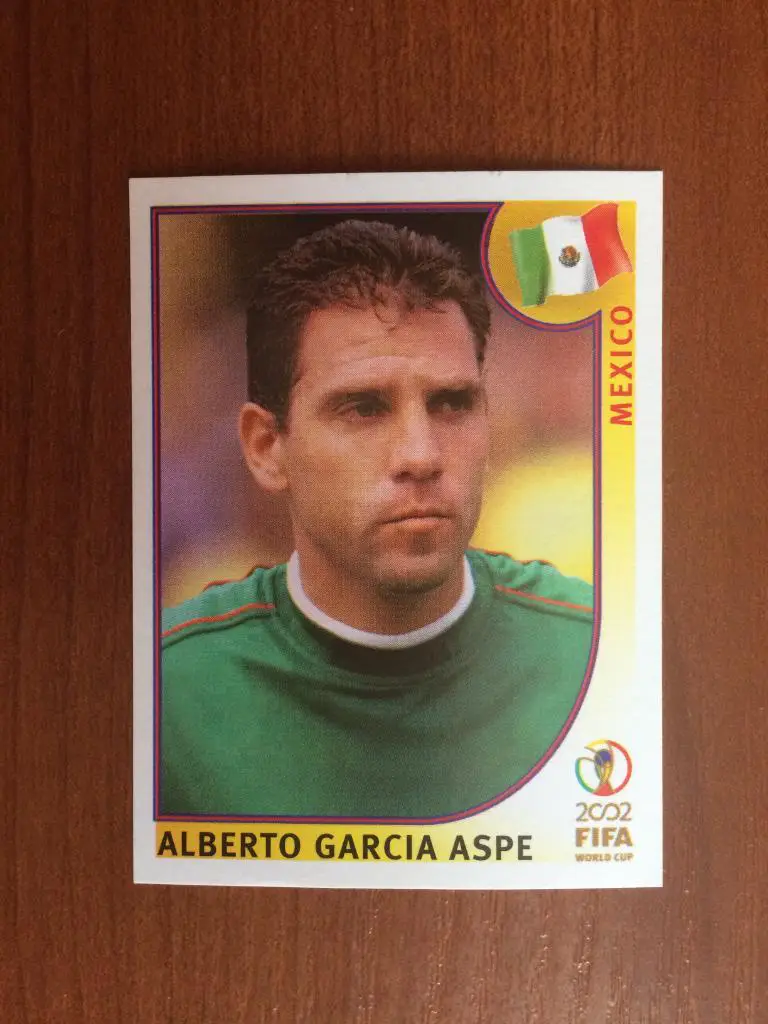 Наклейка PANINI Чемпионат Мира 2002 Alberto Garcia Aspe № 504