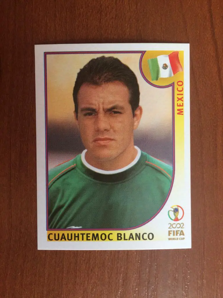 Наклейка PANINI Чемпионат Мира 2002 Cuauhtemoc Blanco № 508