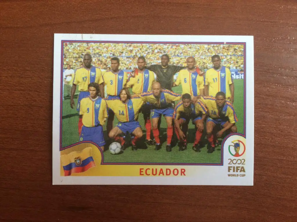 Наклейка PANINI Чемпионат Мира 2002 Team Photo Ecuador № 514
