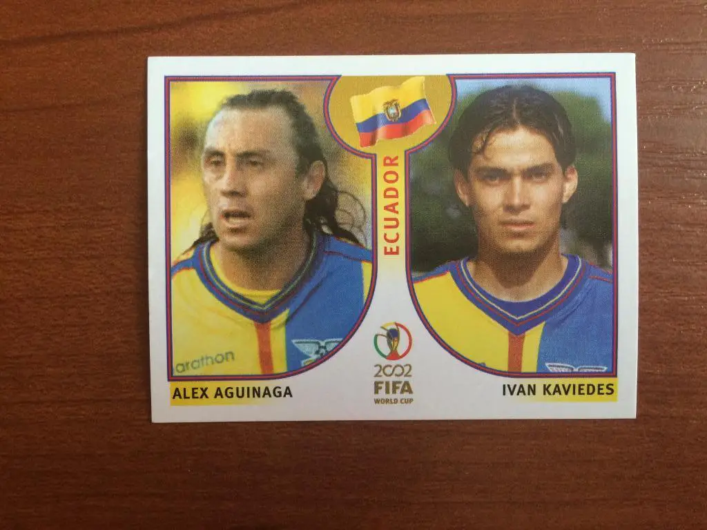 Наклейка PANINI Чемпионат Мира 2002 Alex Aguinaga/Ivan Kaviedes № 519